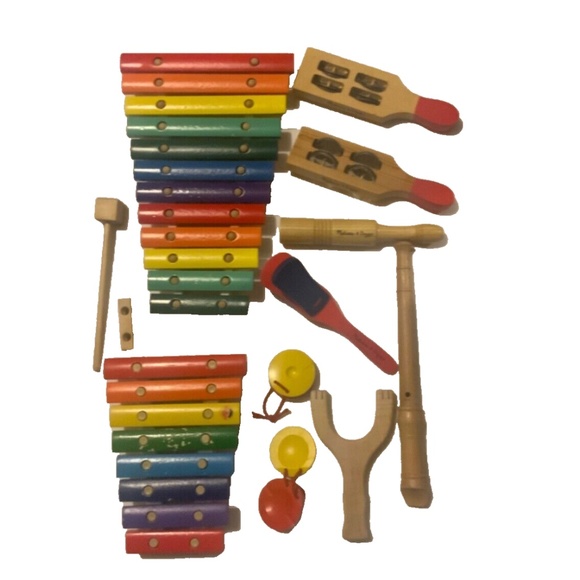 Melissa & Doug 13 Piece Musical Instrument Set wooden instruments - Picture 1 of 4